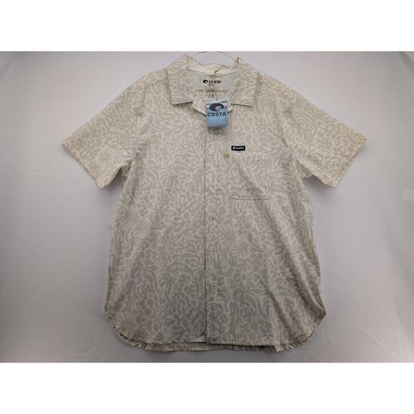 NWT Costa Camp Tech Woven Printed Shirt in Tropical Fauna Sail size Medium - Picture 2 of 6